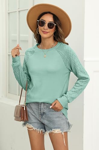 Image of Bluetime Women's Long Sleeve Sweatshirts Fall Crewneck Tunic Tops Casual