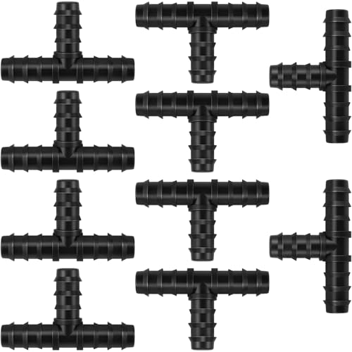 Poeland T-Stück Schlauchverbinder 16mm (1/2 Zoll), Schwarzer Kunststoff Garten Tropfschlauch Verbinder, Tee Schlauchanschluss, Tropfbewässerung Fitting Zubehör für Bewässerung System (10 Stück) Poeland T-Stück Schlauchverbinder 16mm (1/2 Zoll), Schwarzer Kunststoff Garten Tropfschlauch Verbinder, Tee Schlauchanschluss, Tropfbewässerung Fitting Zubehör für Bewässerung System (10 Stück)