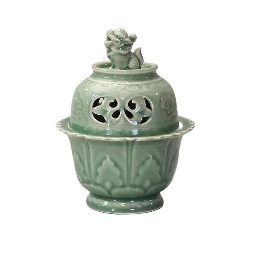 Incense Holder Base Creative Celadon Incense Burner Household Sandalwood Agarwood Indoor Retro Ceramic Ornaments