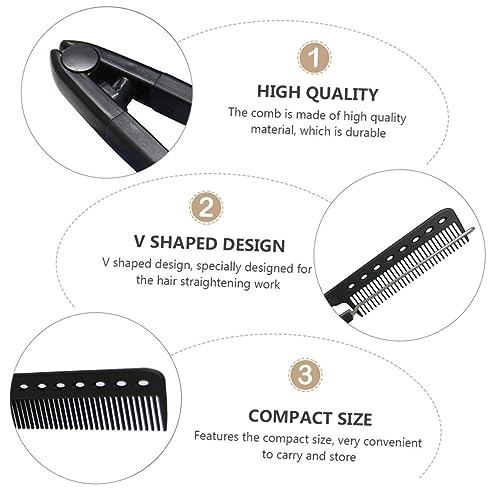 Cepillo alisador de cabello compacto 2 piezas miniatura 4