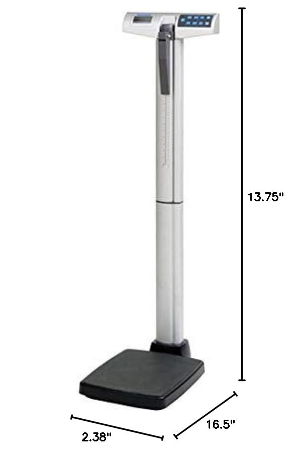 Health o Meter 500KL Digital Stand-On Scale with Height Rod & AC Adapter - 660 lb Capacity image 2 of 2 B07N1WNGG7