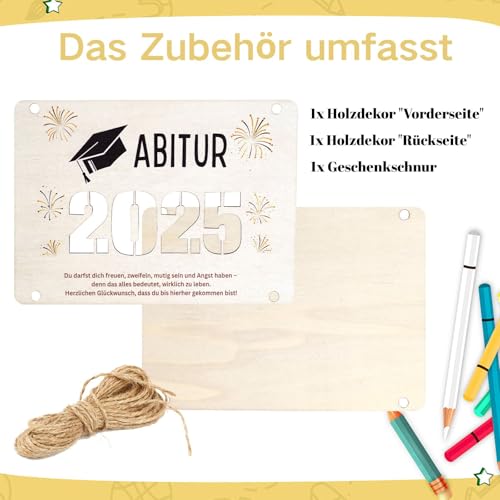 Mason Life Abitur Geschenke 2025 Geldgeschenk Holz - Geldgeschenke verpackung zum Abitur - geschenke für schüler Tochter Sohn (Abi)