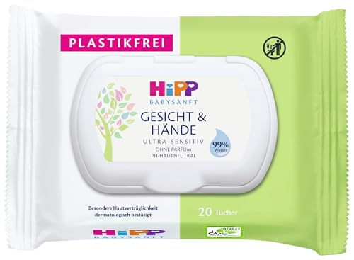 HiPP Babysanft Gesicht und Hände Tücher 12er Pack (12 x 20 Stück)