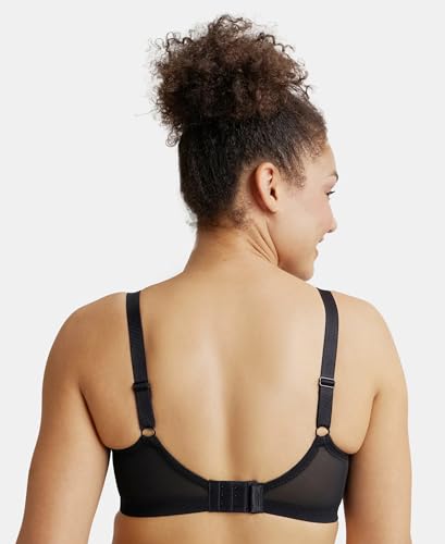 Image of Jockey 1855 Women Under-Wired Non-Padded Soft Touch Microfiber Elastane Stretch Full Coverage Minimizer Bra with Broad Wings