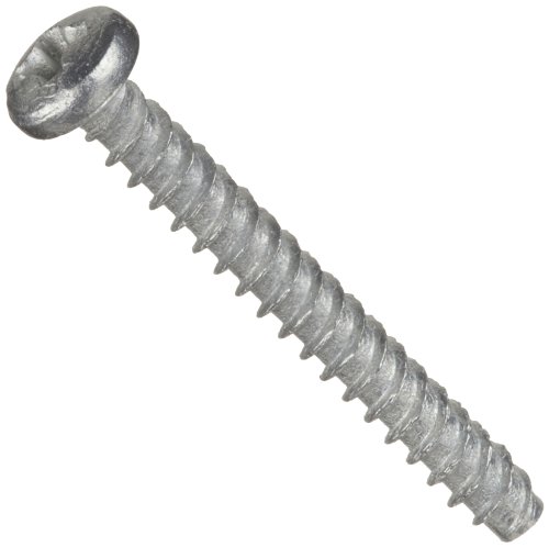 Small Parts 0212LPP Steel Thread Rolling Screw for Plastic, Zinc Plated, Pan Head, Phillips Drive, #2-28 Thread Size, 3/4