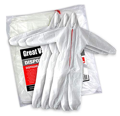 G.Flourish 3 Piece Heavy Duty,Painters Coveralls,Painting Coveralls,Safety Protective Coverall, Disposable, Open Cuff