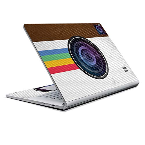 Image of MightySkins Carbon Fiber Skin for Microsoft Surface Book 2 13 inch (2017) - Vintage Polaroid,Protective, Durable Textured Carbon Fiber Finish,Easy to Apply, Remove, and Change Styles,