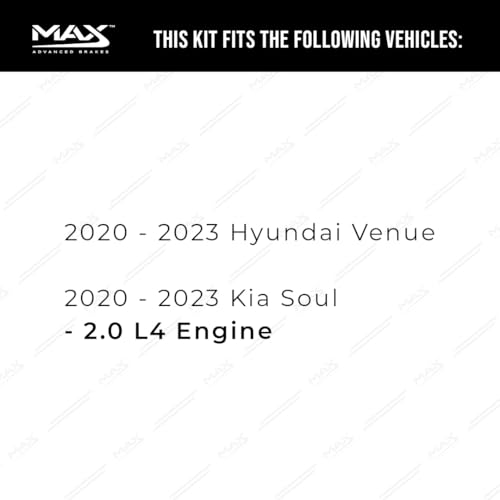 Image of Max Advanced Brakes StyleMAX+ Front Brake Kit | Fits 2020-2023 Kia Soul | Brake & Rotor Kit for Daily Performance | Cross-Drilled Rotors & Ceramic Brake Pads