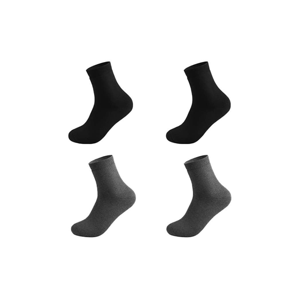 WomenSocks 4 Pairs Crew Socks for Man Cotton Crew Athletic Thicken Socks Fluffy Inside Keep Warm Comfort Fit Performance Hiking Socks (Color : 2)