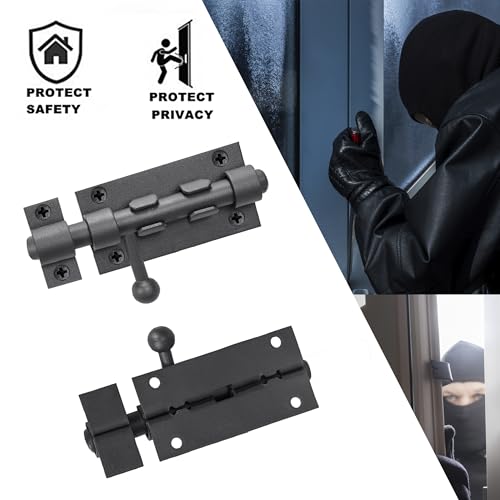 Image of 4 Inch Slide Barrel Bolt Latch Door Slide Lock Heavy Duty Gate Latches