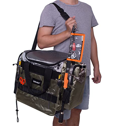 Kylebooker Fishing Tackle Bags Fishing Gear Bags - Portable Fishing Organizer Shoulder Satchel - Suitable For 3600 3700 Tackle Box (Green) #TOP3