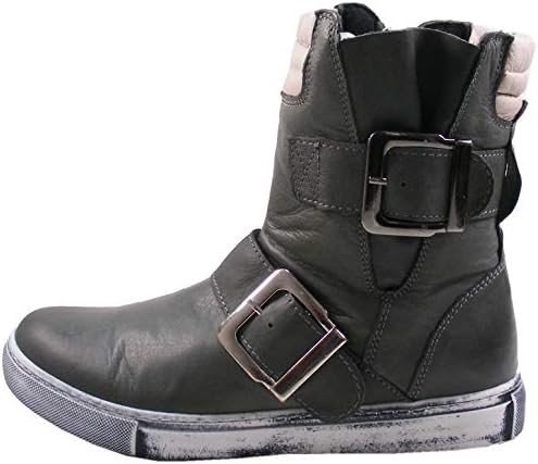 Bottes Motard Femme Andrea Conti 0346833 - Style Biker, Cuir Lisse, Semelle Caoutchouc - Look Robuste Et Confortable