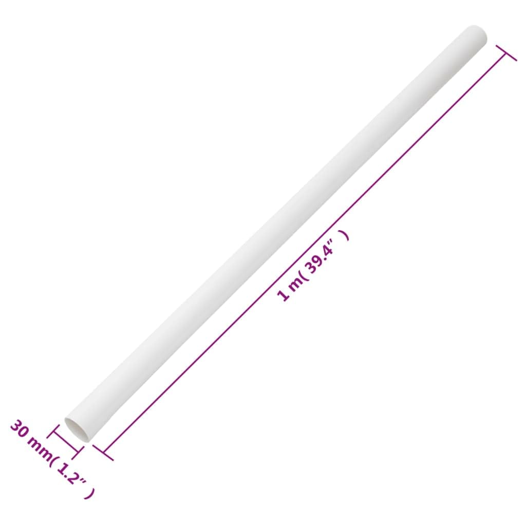 Gaine d'installation 30 mm Ø 30 m - Kit de goulotte de câble en PVC pour gestion des câbles - Blanc - 30 x 1 m - Tube de protection pour installation électrique