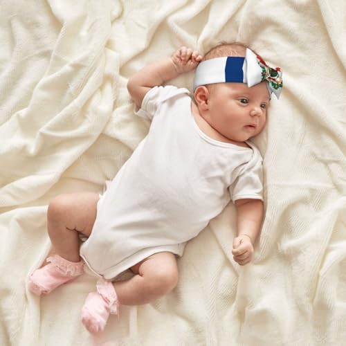 West Virginia Flag Baby Bow Headband. Comfortable baby headband, suitable for daily wear and photo props.4