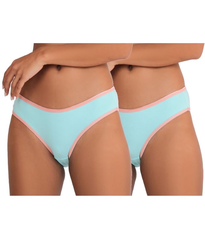 Image of Pack of 2 Women Hipster Blue Panty