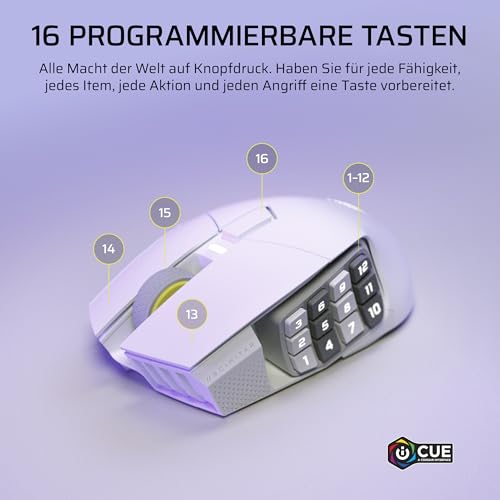 Corsair Scimitar Elite Wireless SE MMO Gaming Maus – Weiß – Ansicht 3