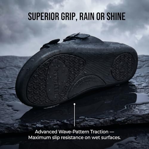 Image of Neeman's PureWhoosh Flow Sandals for Men | Waterproof Chappal | Casual Slippers with Ergonomic Arch Support & Anti Skid EVA Sole | Adjustable Strap | Lightweight Monsoon Floaters for Beach & Outdoor Wear