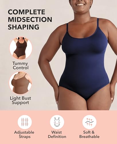 Image of SHAPERMINT Brief & Thong Bodysuit - Tummy Control Seamless Body Shaper, Shapewear for Women Small to Plus Size