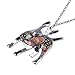 BONSNY Collection “BOWSER” Love Heart Enamel Alloy Pets English Bull Terrier Dog Necklace Women pendant 18