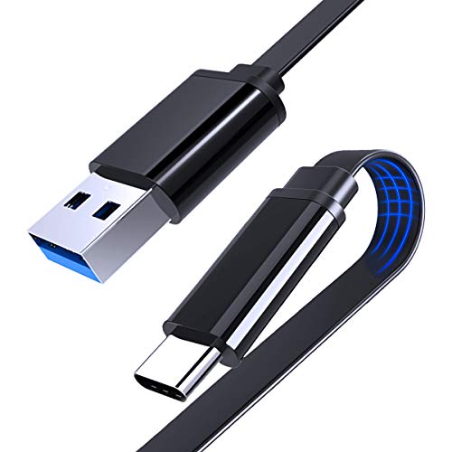 1m Cable USB-C a USB-A 3.0 plano tipo C cargador rápido compatible Samsung Galaxy S20 Ultra S10e S10 S9 S8 Plus Note 20 10 Lite 9 8 A20e A20s A21 A30s A31 A40s A41 A50s A51 A60 A70 A71 A80