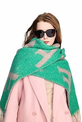 Yatemiole Women's Cashmere Warm Scarf Winter Soft Shawl Oversized Scarves4