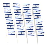 STOBAZA 200個フラッグ ケーキトッパー パーティー カップケーキ デコレーション 木製 紙製 デザート 装飾 ピック