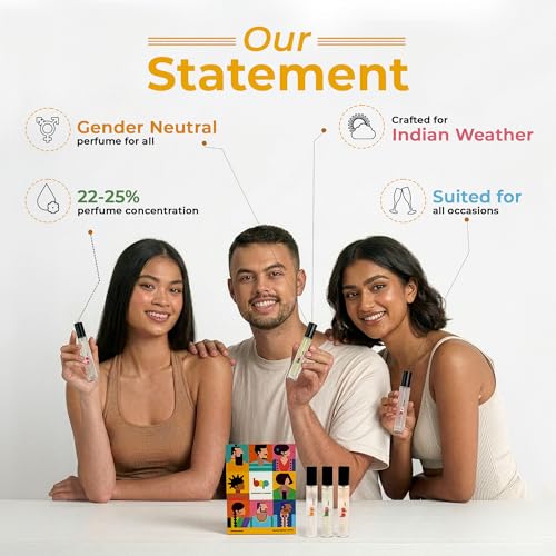 Image of bop Tribe Luxury Perfume Gift Set | Eau De Parfum for Men and Women | Long Lasting | Travel Size Unisex Perfume - Pack of 3 (10 Ml Each)| Fresh, Woody, Aqua, Floral)