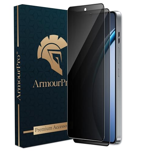 Image of ArmourPro Privacy Tempered Glass Screen Protector Compatible for OPPO K13 Turbo (6.8 Inch) with Edge-to-Edge Protection Coverage and Easy Installation kit (Pack of 2)