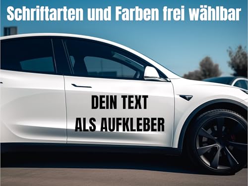 Autoaufkleber Wunschtext selbst gestalten – Individueller Schriftzug (10–150 cm), wetterfester Vinyl-Aufkleber für Auto, Wohnmobil, Fahrrad & Co – Wunschname, Slogan & Buchstaben frei wählbar