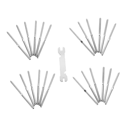 Kit de garde-corps en câble inox avec vis à sertir 25 pièces