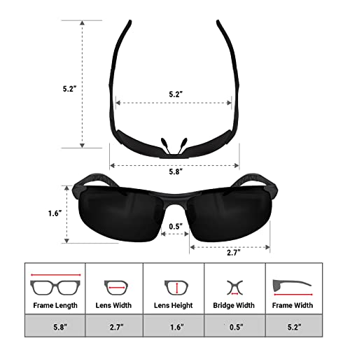 Image of BLUPOND Set of 2 HD Day and Night Driving Glasses - Polarized Sunglasses and Yellow Night Vision Glasses With Car Clip Holder