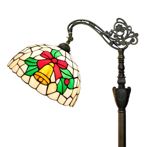 Image of Christmas Lamp Tiffany Floor Lamp Yellow Bell Stained Glass Lamp Gooseneck Adjustable Corner Vintage Style Corner Standing Reading Light Lamp Bedroom Living Room Sofa Antique Home Christmas Decoration