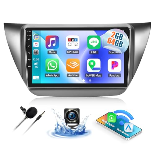2G+64G Android 13 Car Radio Stereo for Mitsubishi Lancer 2002-2007 with Wireless CarPlay Android Auto, 9