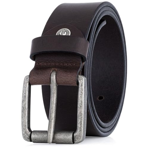 Ceinture de cuir Homme Lindenmann marron 9021 le cadeau masculin idéal et utile en taille 105