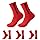 FESDMOH 3 Paia Calze Antiscivolo Calcio, 37-45 Grip Socks, Calzini Antiscivolo Calcio, Calzettoni Uomo per Basket, Corsa, Ciclismo Trekking (Rosso)