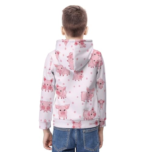 Sweat à capuche cochon pour enfants et ados de 110 à 150 cm
