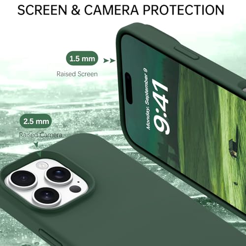 BENTOBEN for iPhone 16 Pro Max Case, Liquid Silicone Anti-Slip Microfiber Lining 16 Pro Max Phone Case, Slim Soft Gel Rubber Anti-Scratch Shockproof Cover for iPhone 16 Pro Max 6.9" 2024, Army Green by BENTOBEN - Used condition - Image 4