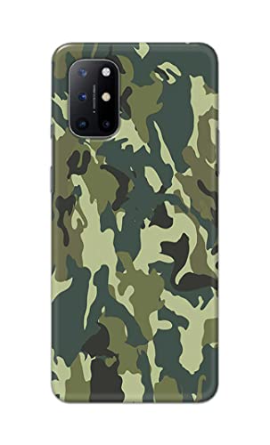 Image of Printed Hard Back Cover Case for OnePlus 8T | OnePlus 8T+ 5G Back Cover (Green Army Camouflage) -1803