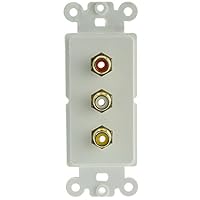 Algopix Similar Product 19 - Decora Wall Plate Insert White 3 RCA