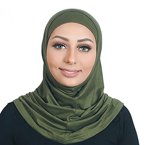 AL AMIRA Two Pieces Hijab (Olive Green)