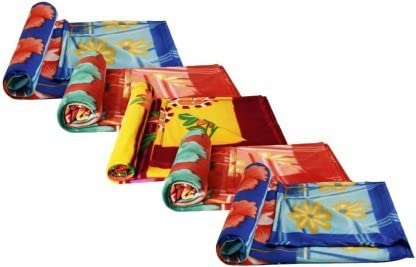 ROYAL LOOKING All Season Miltipurpose Polar Fleece Blanket Combo| Assorted Multicolour Lightweight Blanket | Set of 5, 60x90 inches, CoffeeMulti-Colour/10