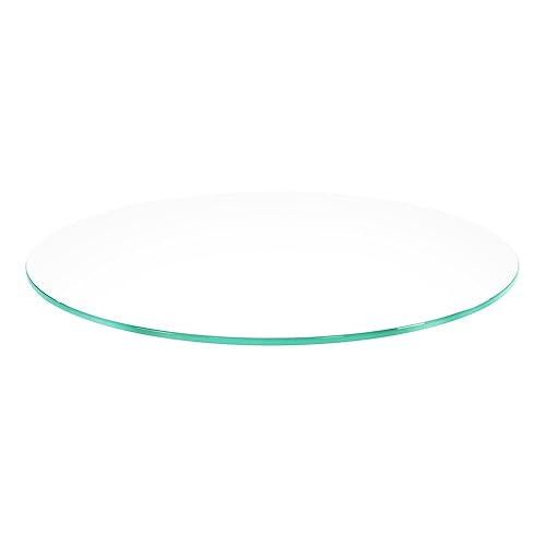 18 Inch Round Clear Tempered Glass Table Top with 3/8"
