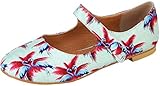 Lulu Hun RUBY Tropical FLAMINGO Vintage Riemchen FLATS Ballerinas MintRockabilly