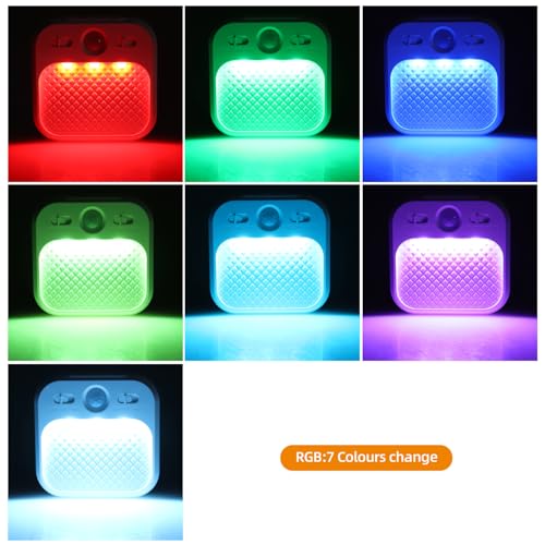 Image of DAMI Led Night Light with Motion Detector 2 Pack, Cabinet Light Dimmable with Timer Function, Staircase Lighting RGBW, Hallway Light Rechargeable 600mAh for Children's Room