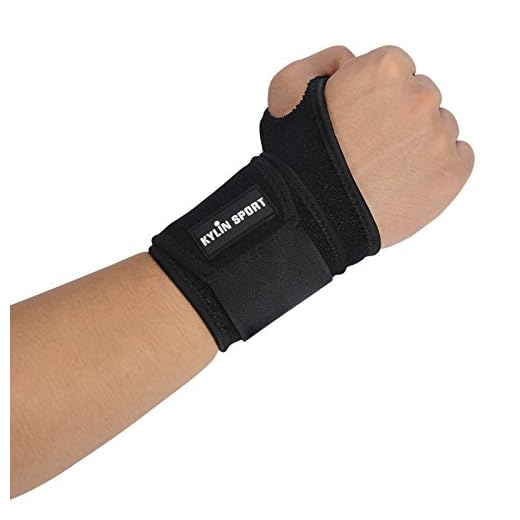KYLIN SPORT Pair of Adjustable Wrist Support Brace for Tennis Basketball Badminton Cycling Gym Fitness