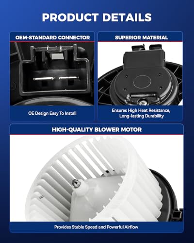 Image of KAX AC Blower Motor for Toyota Sienna 2006-2010,Honda Pilot 2005-2008, Lexus RX350 2007-2009, RX400h 2008,Cadillac CTS 2007-2015, SRX 2007-2009,STS 2007-2011, Acura MDX 2004-2006,Replace# 700228