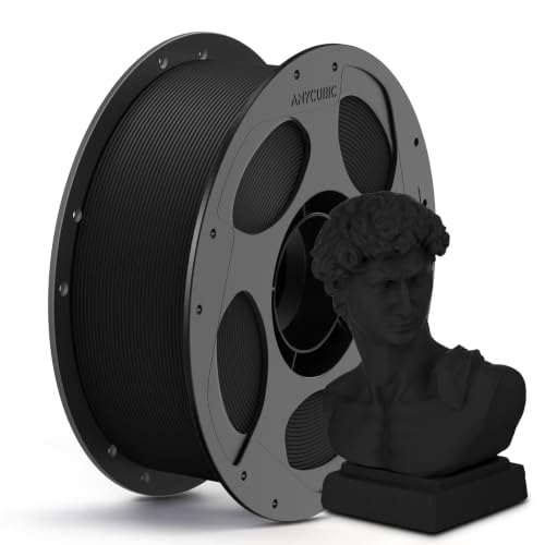 Image of ANYCUBIC Matte PLA Filament 1.75mm, 3D Printing PLA Filament 1.75mm Dimensional Accuracy + /- 0.02mm, 1KG Spool (2.2 lbs), Matte Black