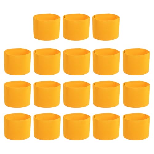 Brassards de capitaine de football élastiques or 13x2.8 inch anti-glissement pack de 18