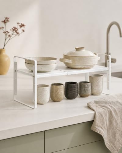 Nxconsu Kitchen Cabinet Shelf Organizers, Countertop Riser, 8.6" 1 Pack