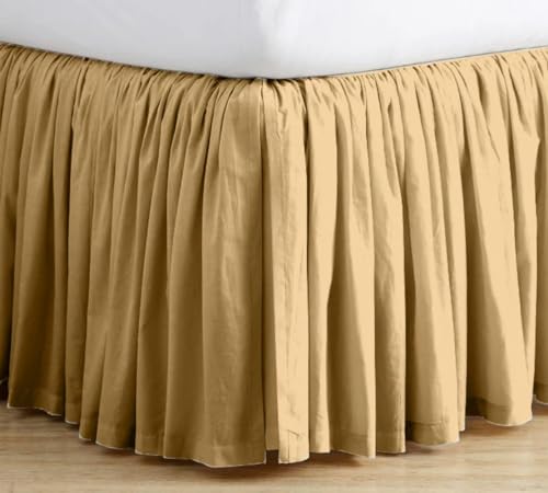 Falda de cama de lino negro Queen de 60x80 pulgadas para canapé 5